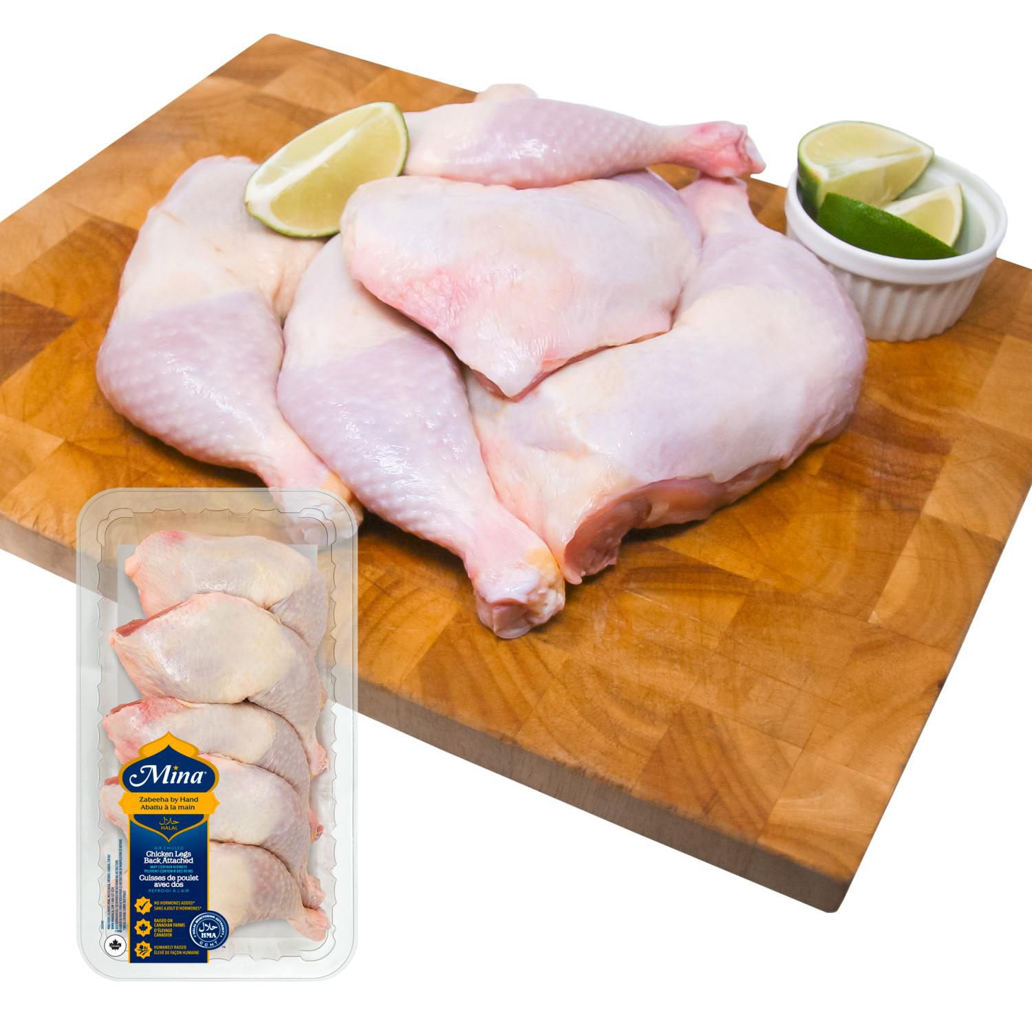 Mina Halal Chicken Leg Quarters, 5 Leg Quarters, 1.53 - 1.87 KG