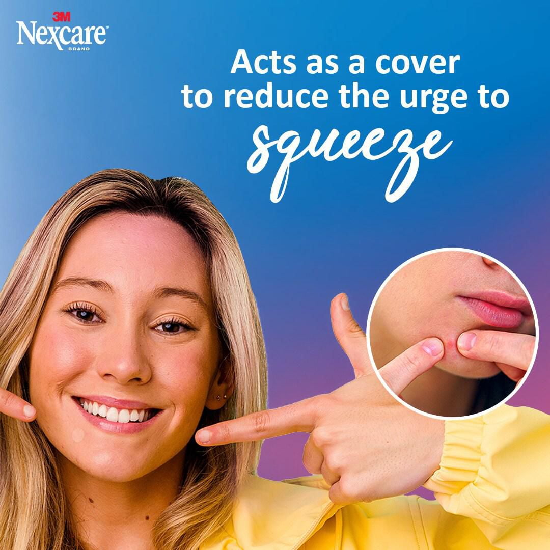 Nexcare™ Thin and Transparent Acne Patch BA-039-CA, 1 mm x 15 mm x 12 mm + 1 mm x 24 mm x 10 mm, Nexcare™ Acne Patch BA-039-CA