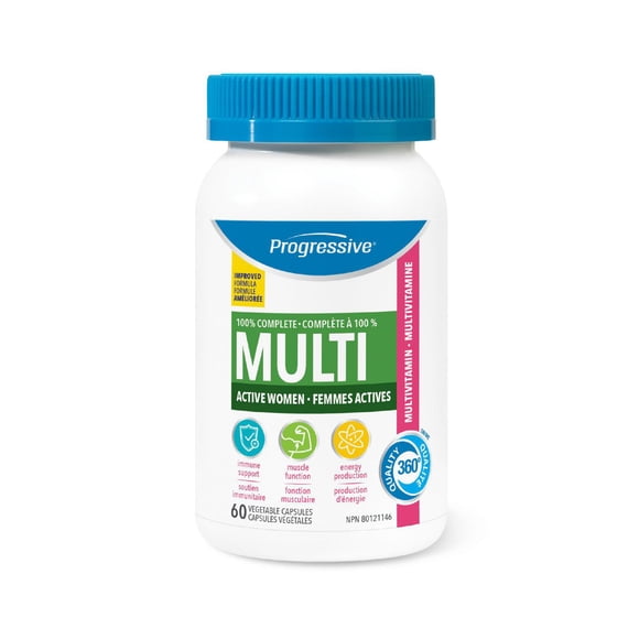 Progressive Active Women Multivitamin Capsules, 60 Count