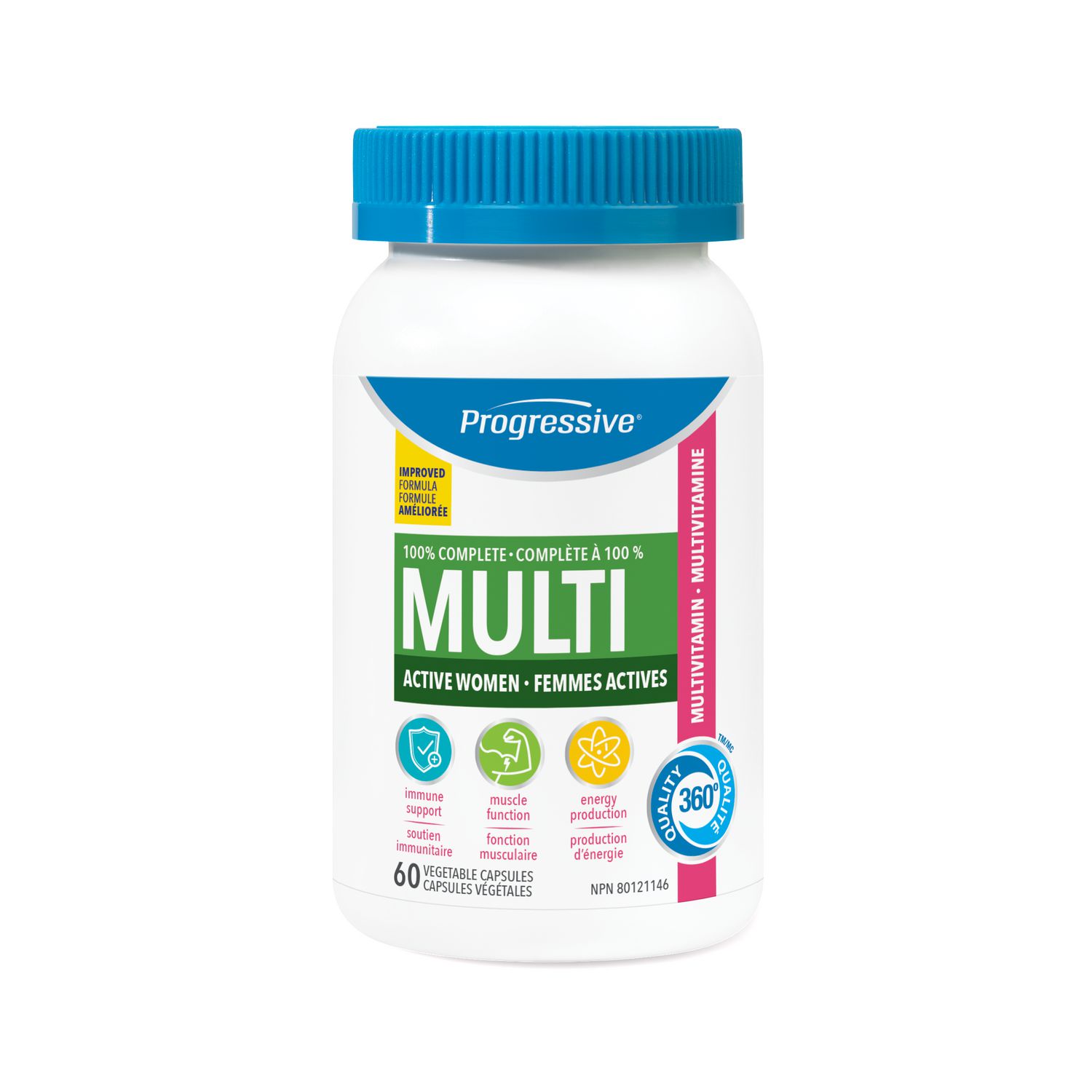 Progressive Active Women Multivitamin Capsules, 60 Count