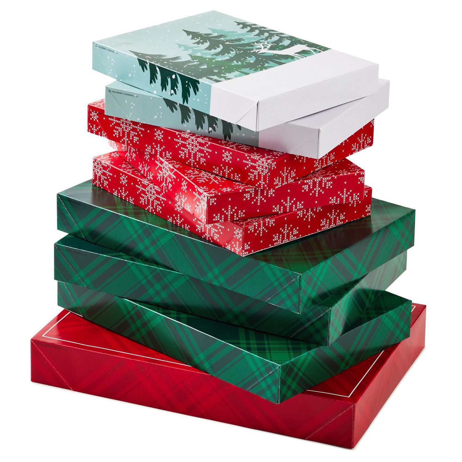Hallmark Christmas Gift Boxes 9-Pack Assorted Traditional Designs