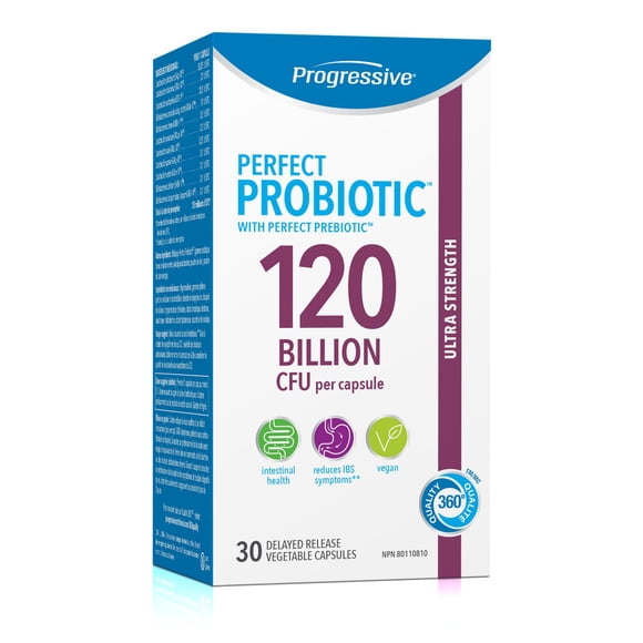 Progressive Perfect Probiotic Capsules, 120 Billion CFU, 30 Count