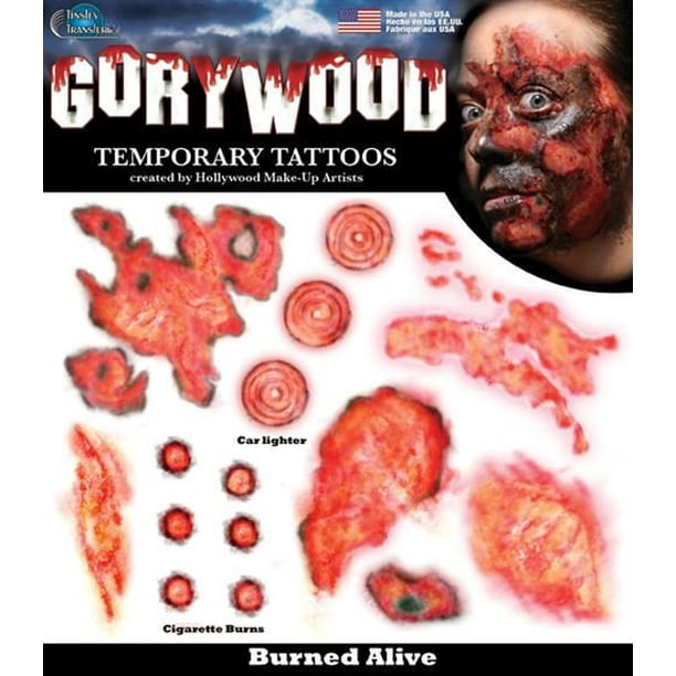 Trousse de maquillage Generic de tatouage temporaire avec brûlé vif sanglante