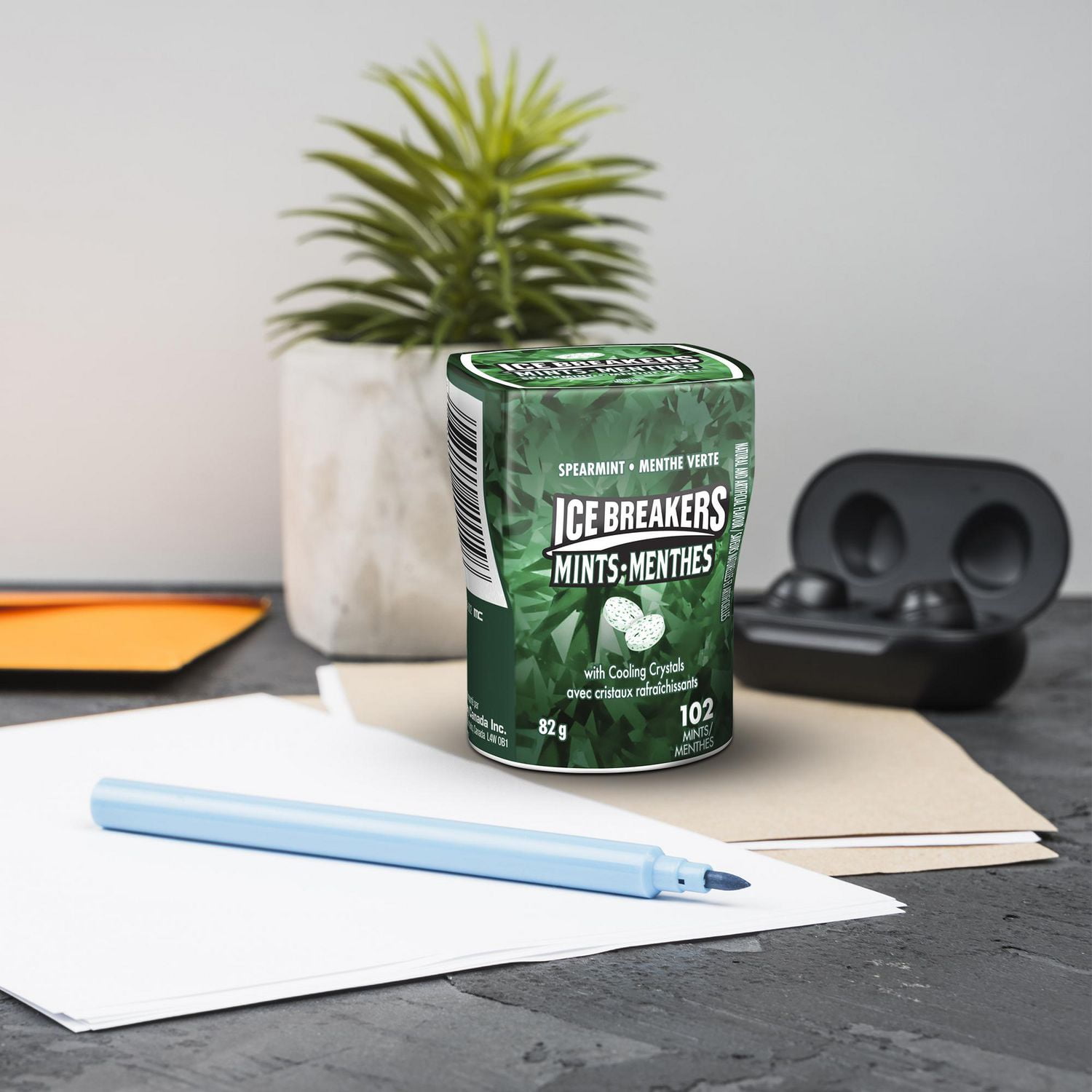 Flacon de menthes à la menthe verte ICE BREAKERS 82g