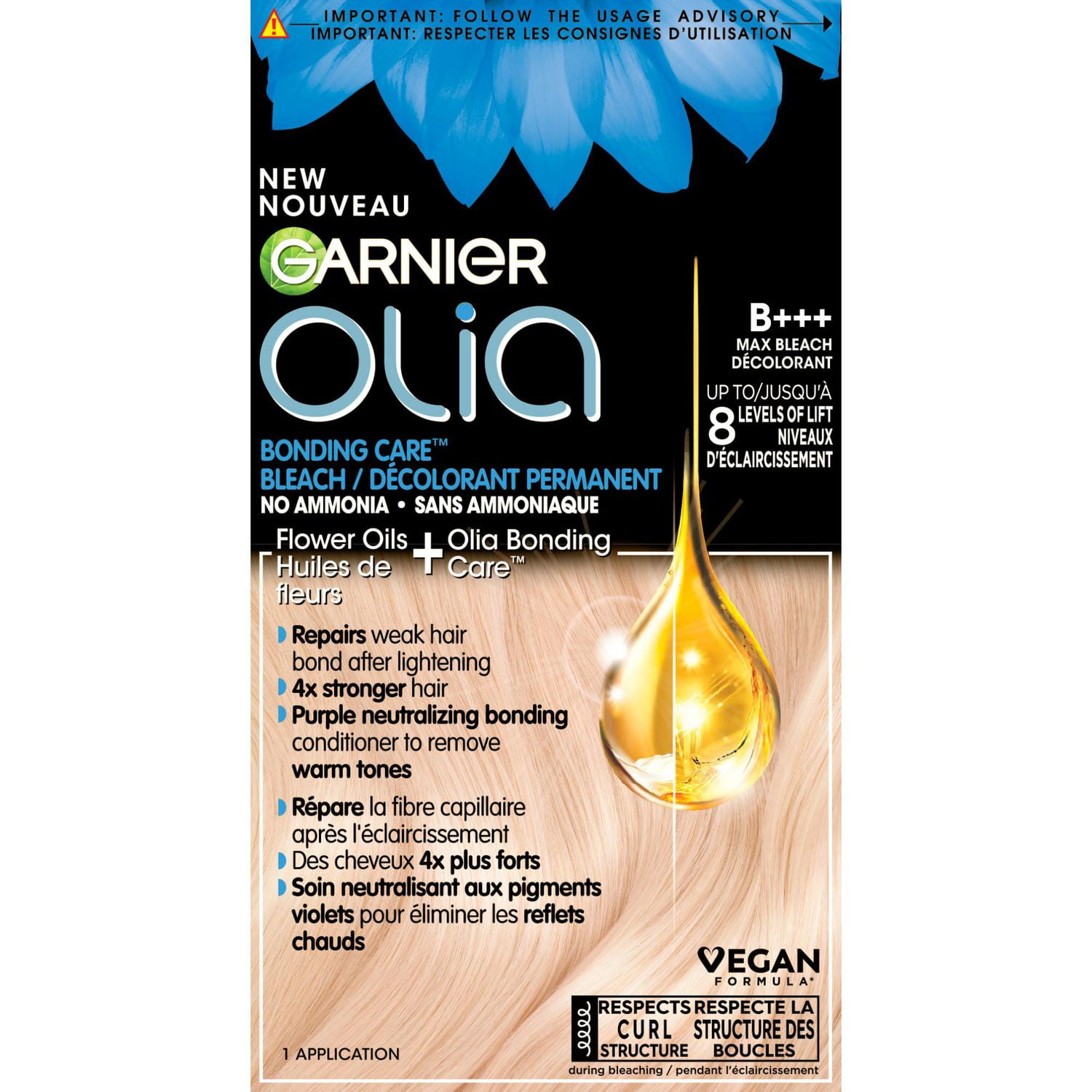 Garnier Olia No Ammonia Oil Powered Permanent Hair Colour, 1 Pack, 1 ...