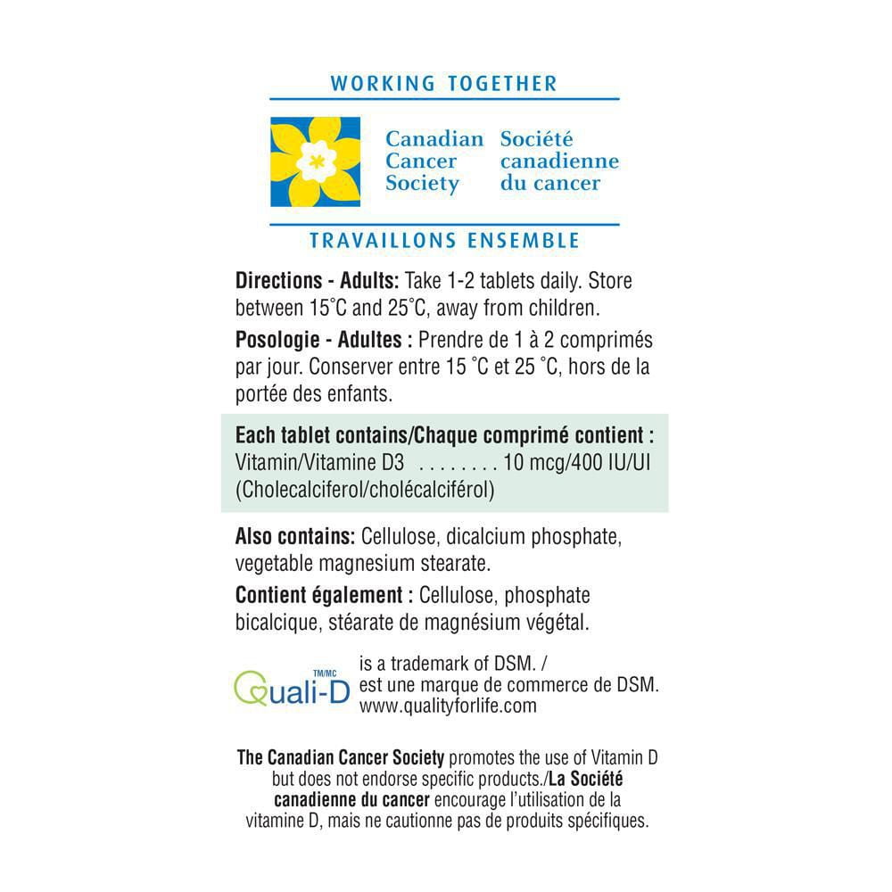 JamiesonComprimés de Vitamine D3 400 UI 90 comprimés