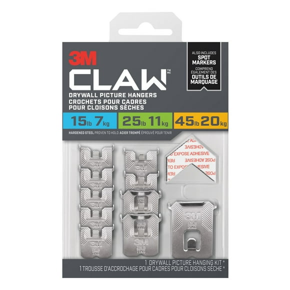 3M CLAW™ Drywall Picture Hanger with Spot Markers 3PHKITM-10EF, 3M CLAW™ Hanger 3PHKITM-10EF