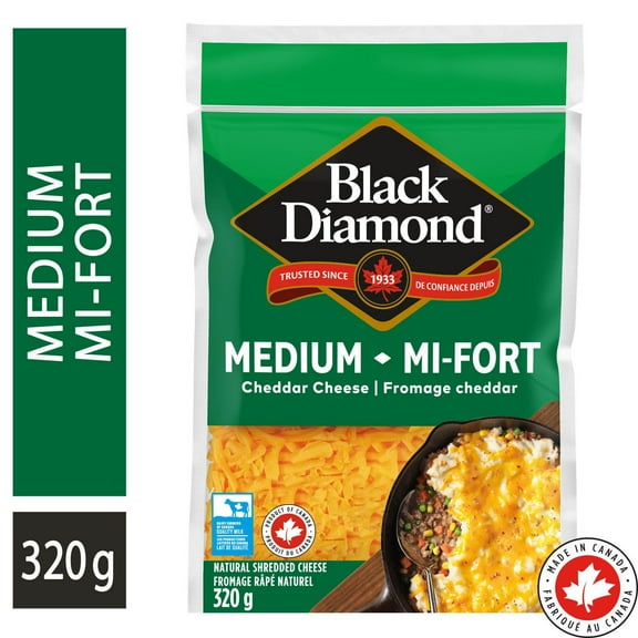 Black Diamond Shredded Cheese Cheddar Medium
