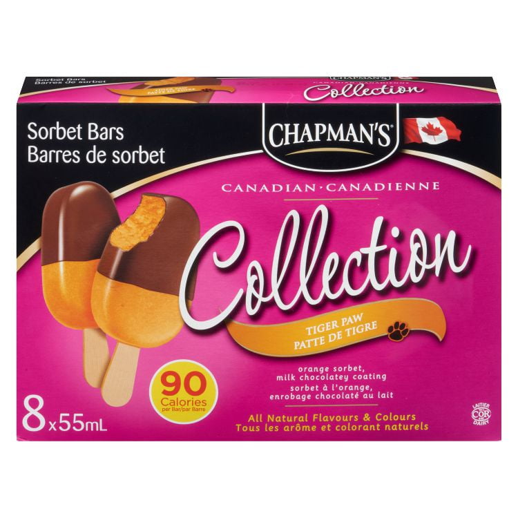 Chapman's Canadian Collection Tiger Paw Sorbet Bars Walmart Canada