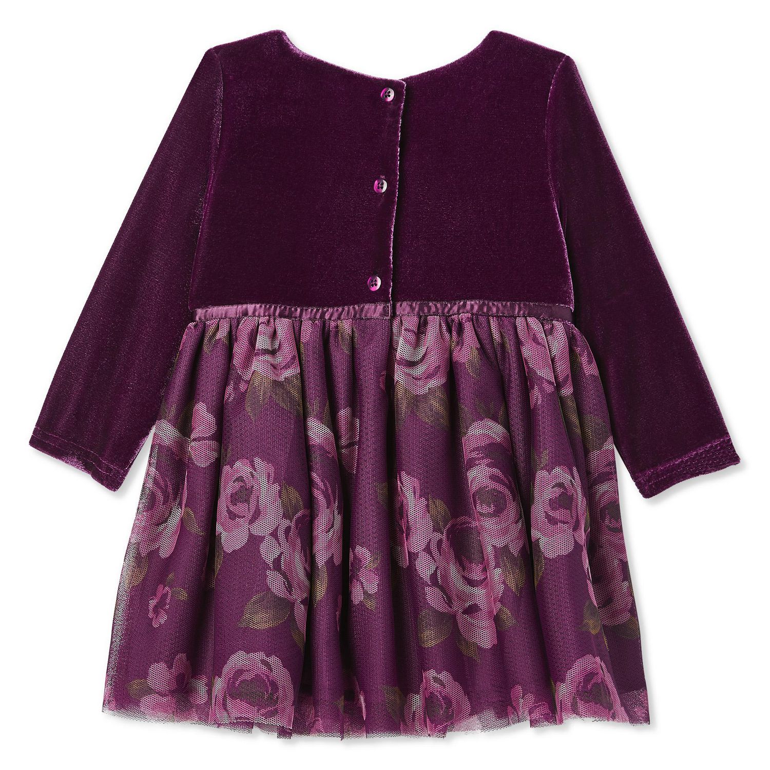 George Baby Girls' Velour Mesh Dress