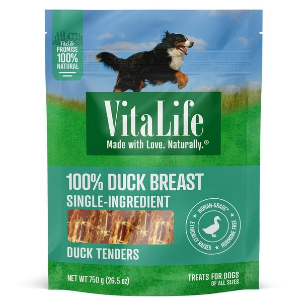 gateries de canard VitaLife, toutes les friandises naturelles pour chiens 750 g de friandises séchées