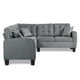 Topline Home Furnishings Sofa sectionnel en tissu gris – image 3 sur 5