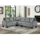 Topline Home Furnishings Sofa sectionnel en tissu gris – image 4 sur 5