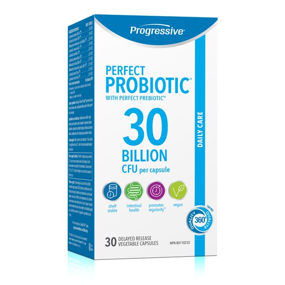 Progressive Perfect Probiotic Capsules, 30 Billion CFU, 30 Count