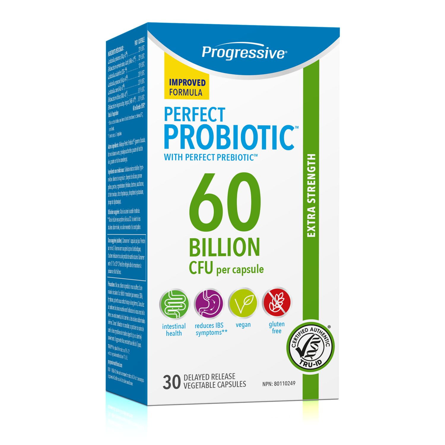 Jamieson Laboratories Progressive Perfect Probiotic Capsules, 60 Billion CFU, 30 Count
