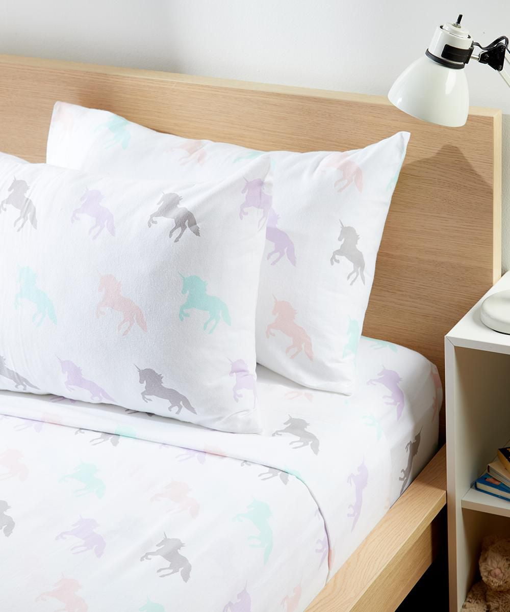 unicorn flannel sheets