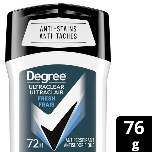 Degree Men UltraClear Antisudorifique, Frais Protection contre la transpiration et les odeurs pendant 72 heures 76g