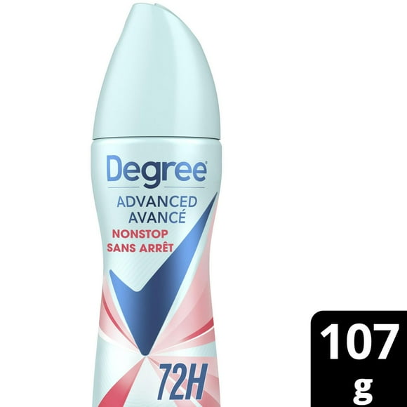 Degree Avancé Antisudorifique en Vaporisateur Sec, pour Femmes, Protection contre la Transpiration pendant 72H, Sans Arrêt 107g