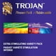 Assortiment Trojan Plaisirs variés condoms lubrifiés 34 condoms lubrifiés en latex – image 2 sur 7