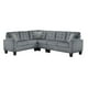Topline Home Furnishings Sofa sectionnel en tissu gris – image 1 sur 5