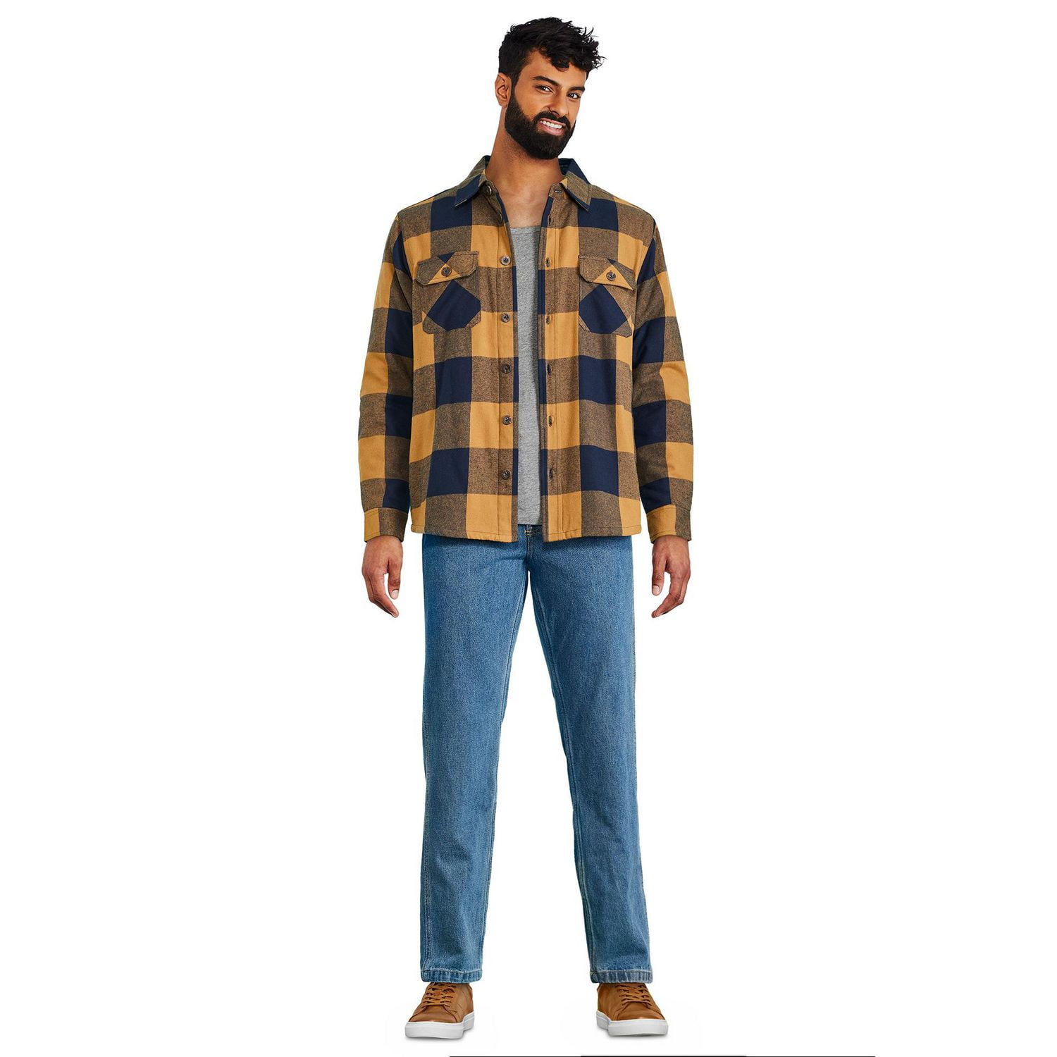 Flannel clearance jacket walmart