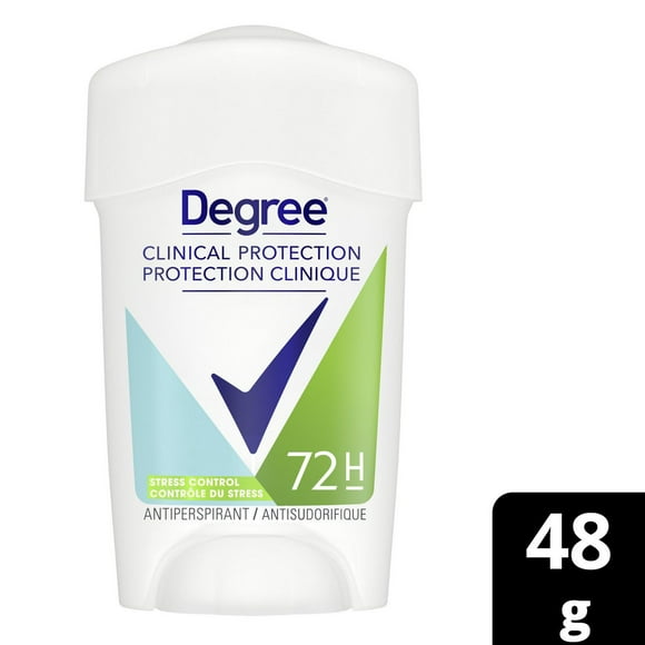 Degree Protection Clinique Antisudorifique, Contrôle du Stress Protection contre la Transpiration pendant 72 Heures 48g