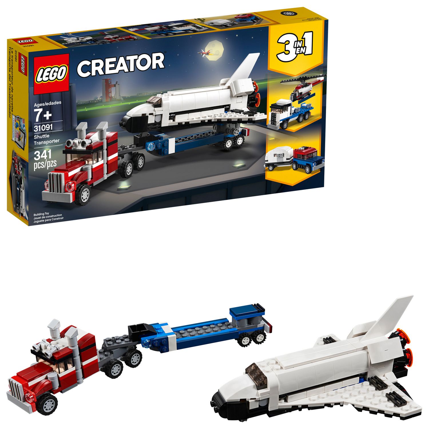 LEGO 31126 Creator 3 en 1 L'Avion Supersonique, Se Transforme en  Hélicoptère et en Bateau, Jouet de Construction pour Enfants de 7 Ans et  Plus : : Jeux et Jouets