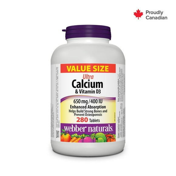 Webber Naturals Ultra Calcium & Vitamin D3 650 Mg / 400 IU