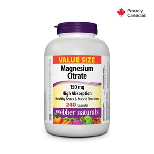 Webber Naturals Magnesium Citrate High Absorption 150 Mg