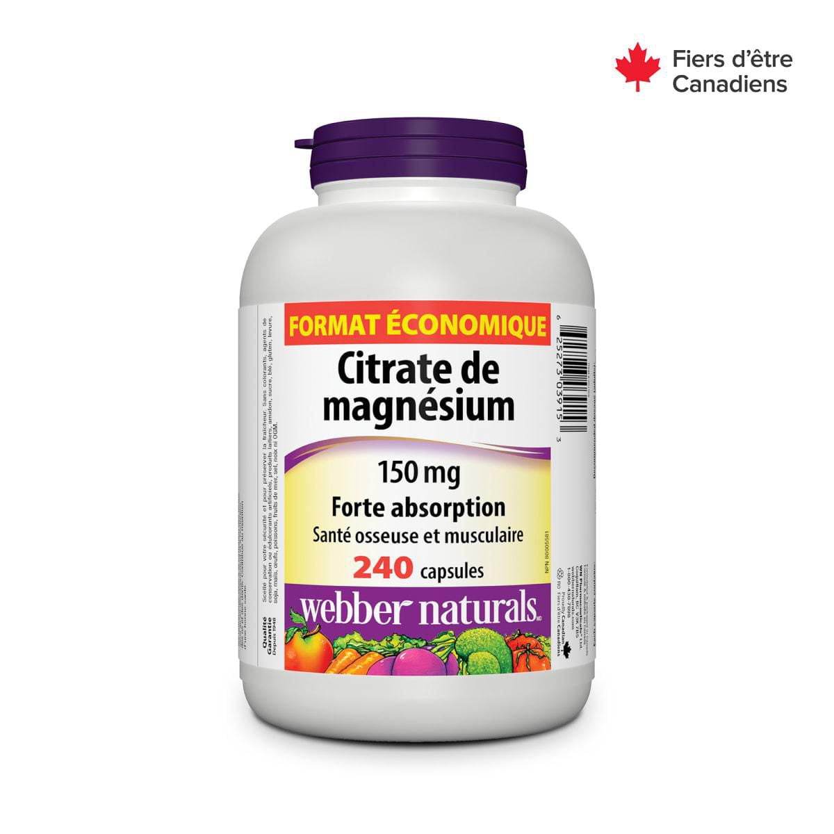 Webber Naturals Magnesium Citrate High Absorption 150 Mg