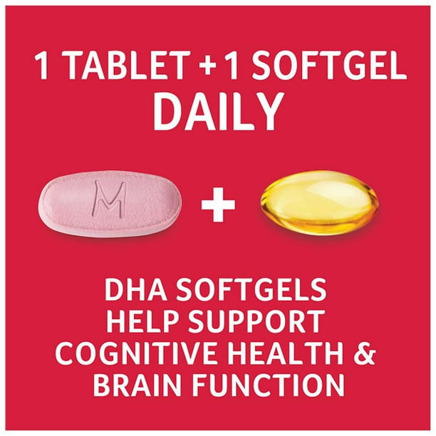 Nestlé MATERNA® + DHA Prenatal Supplement Combo-Pack, 60 tablets + 60 softgels