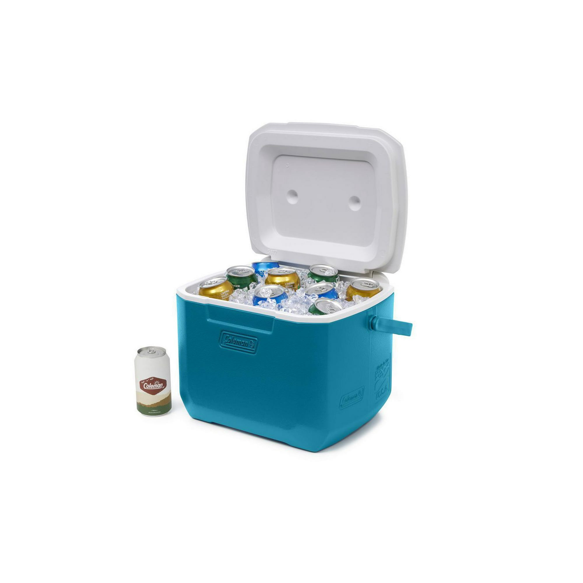Small Cooler with Wheels and Handle, Perfect for Camping or Picnics Wheeled  Portable Cooler, Car Fishing Preservation Pull Rod Insulation Box Igloo