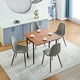 Homycasa Lot de 4 chaises de salle à manger rembourrées avec tissu métallique pour salle à manger, cuisine, bistro – image 4 sur 9