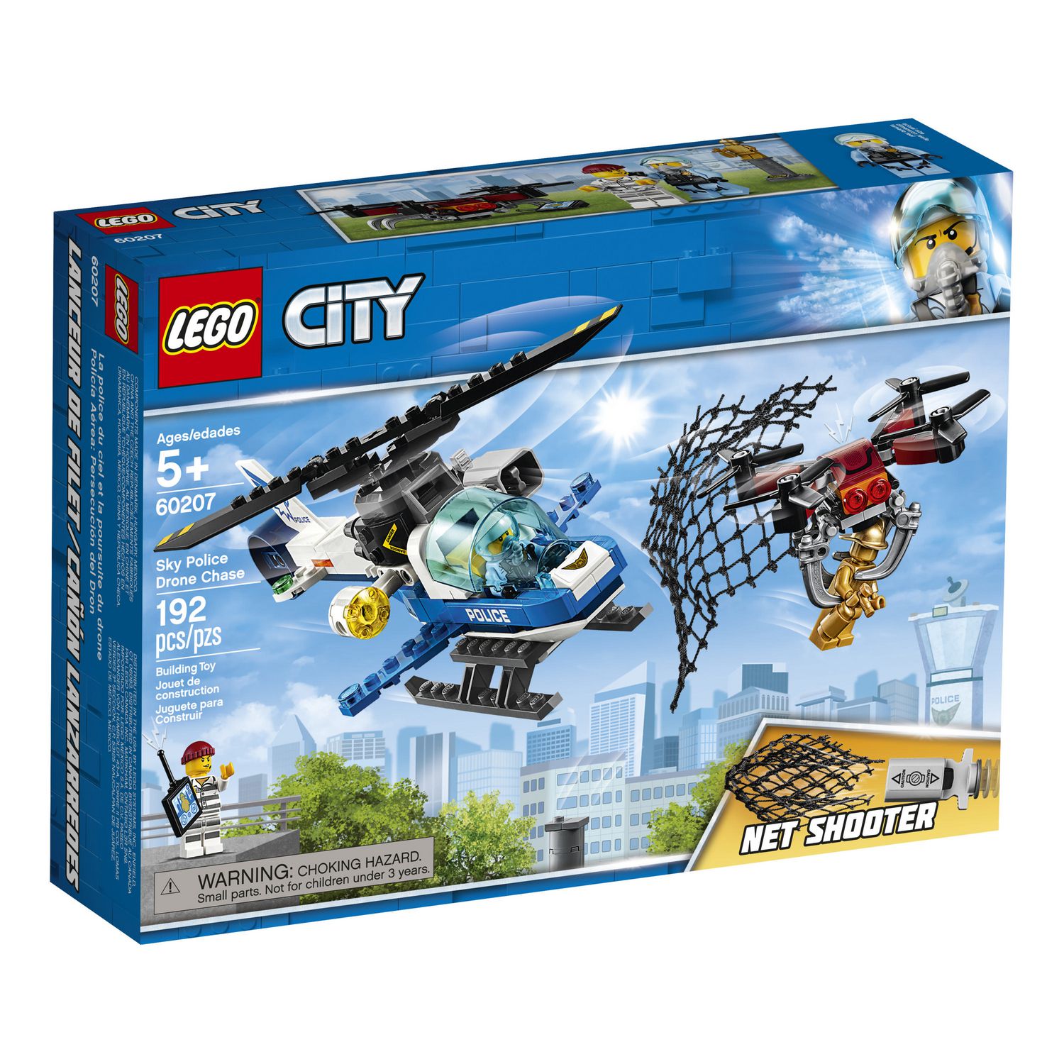 LEGO City Sky Police Drone Chase 60207 Building Kit (192 Piece)