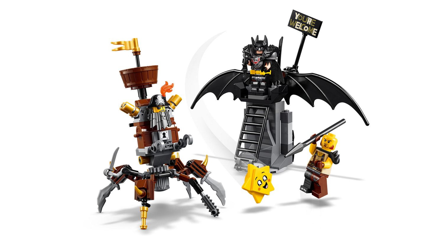 THE LEGO MOVIE 2 Battle Ready Batman and MetalBeard 70836 Building Kit 168 Piece Walmart