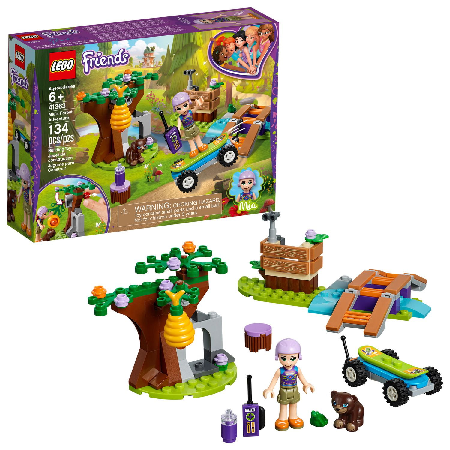 lego friends mia skateboard