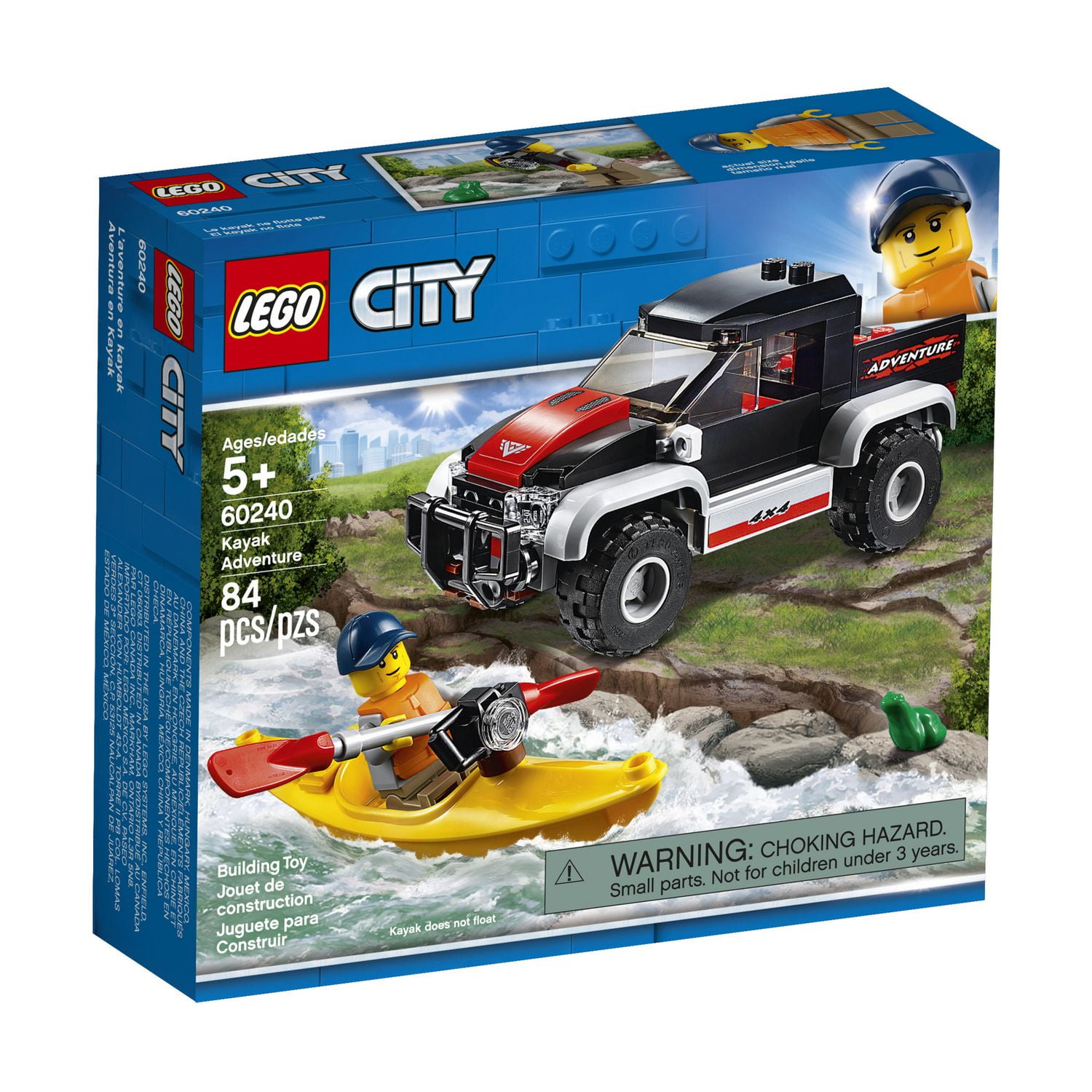 LEGO City Great Vehicles Kayak Adventure 60240 Building Kit (84