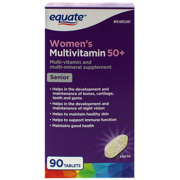 Equate Senior Women's Multivitamin, Multivitamin and Mineral Supplement, <br>90 Tablets