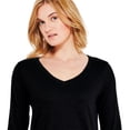 thumbnail image 4 of George Women's Long Sleeve V-Neckline Tee, 4 of 6
