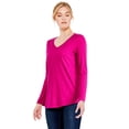 thumbnail image 2 of George Women's Long Sleeve V-Neckline Tee, 2 of 6