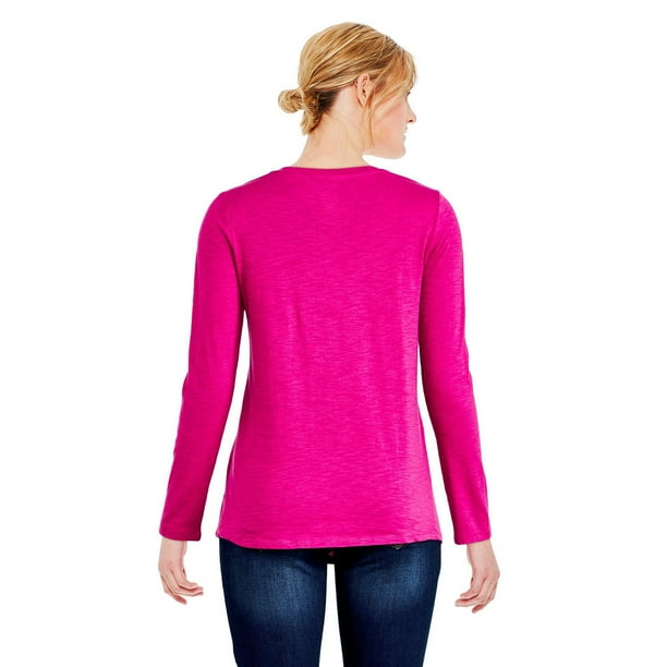 George Women's Long Sleeve V-Neckline Tee 