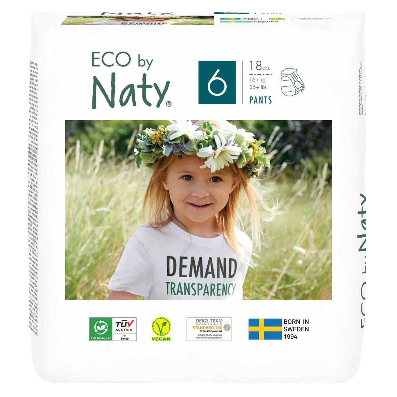 26-40lbs 20s Pack of 2 Naty by Nature Babycare Nappy Pants Junior Size 5