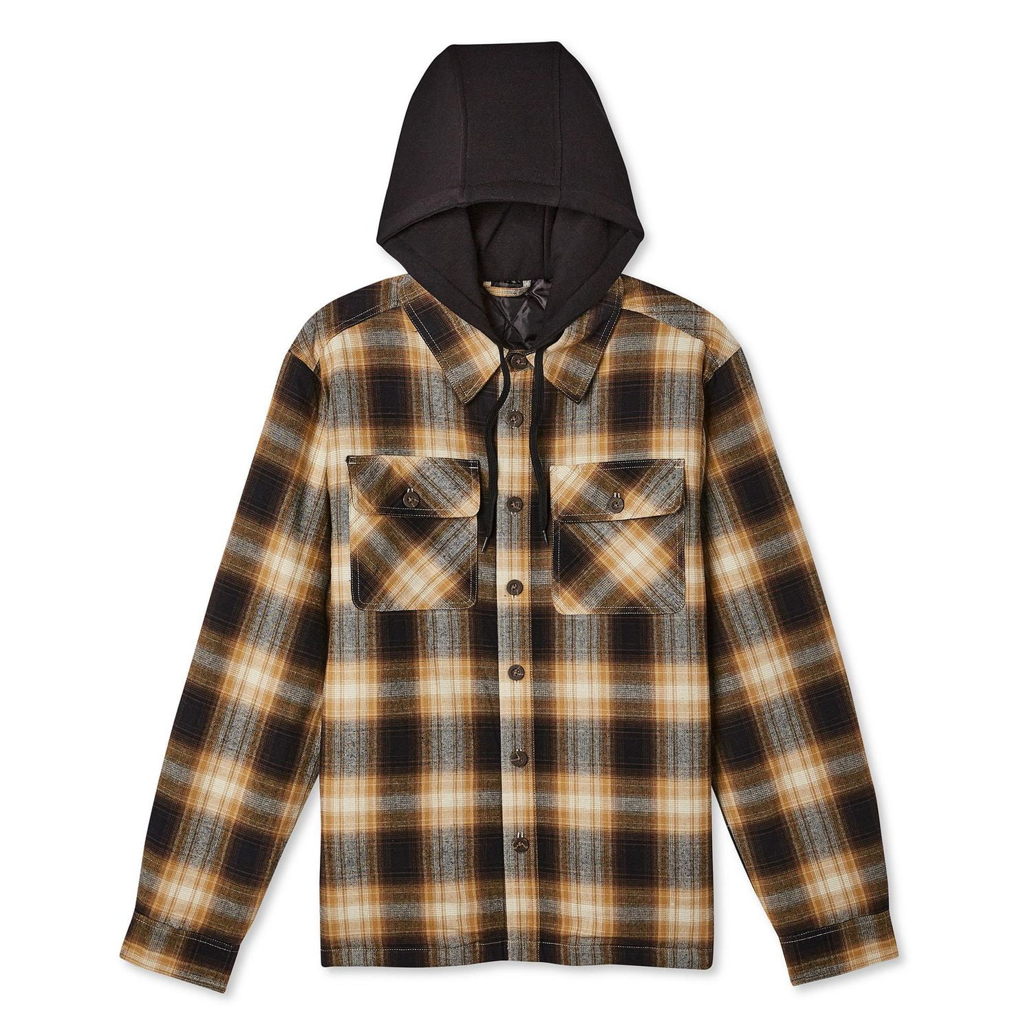 Hooded flannel jacket on sale walmart