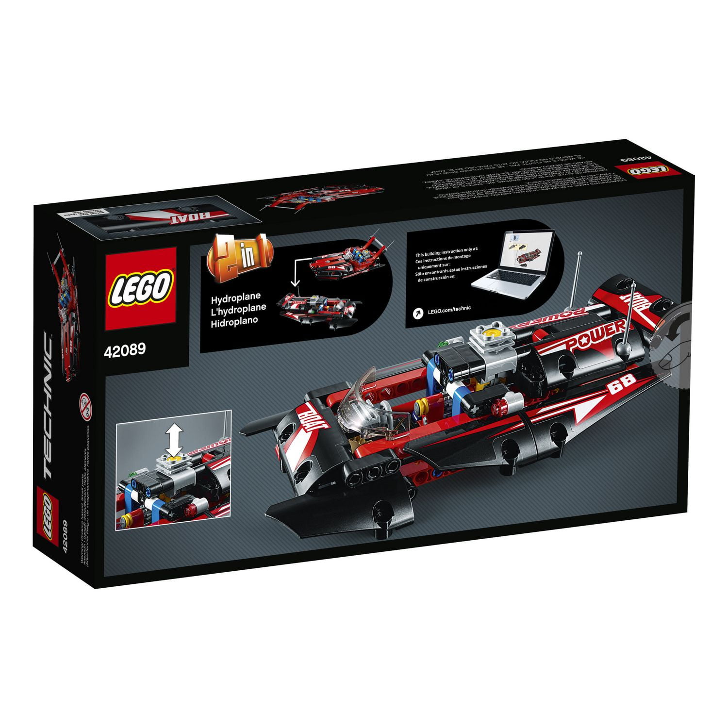 Lego technic 42089 hydroplane instructions online