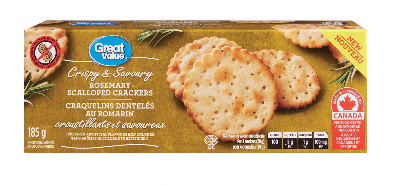 Great Value Rosemary Scalloped Crackers Walmart Canada