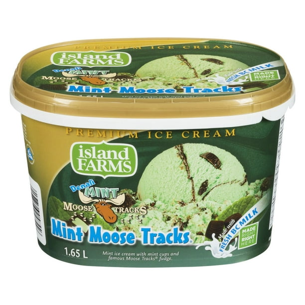 Crème glacée Denali Moose Tracks à la menthe Premium Island Farms