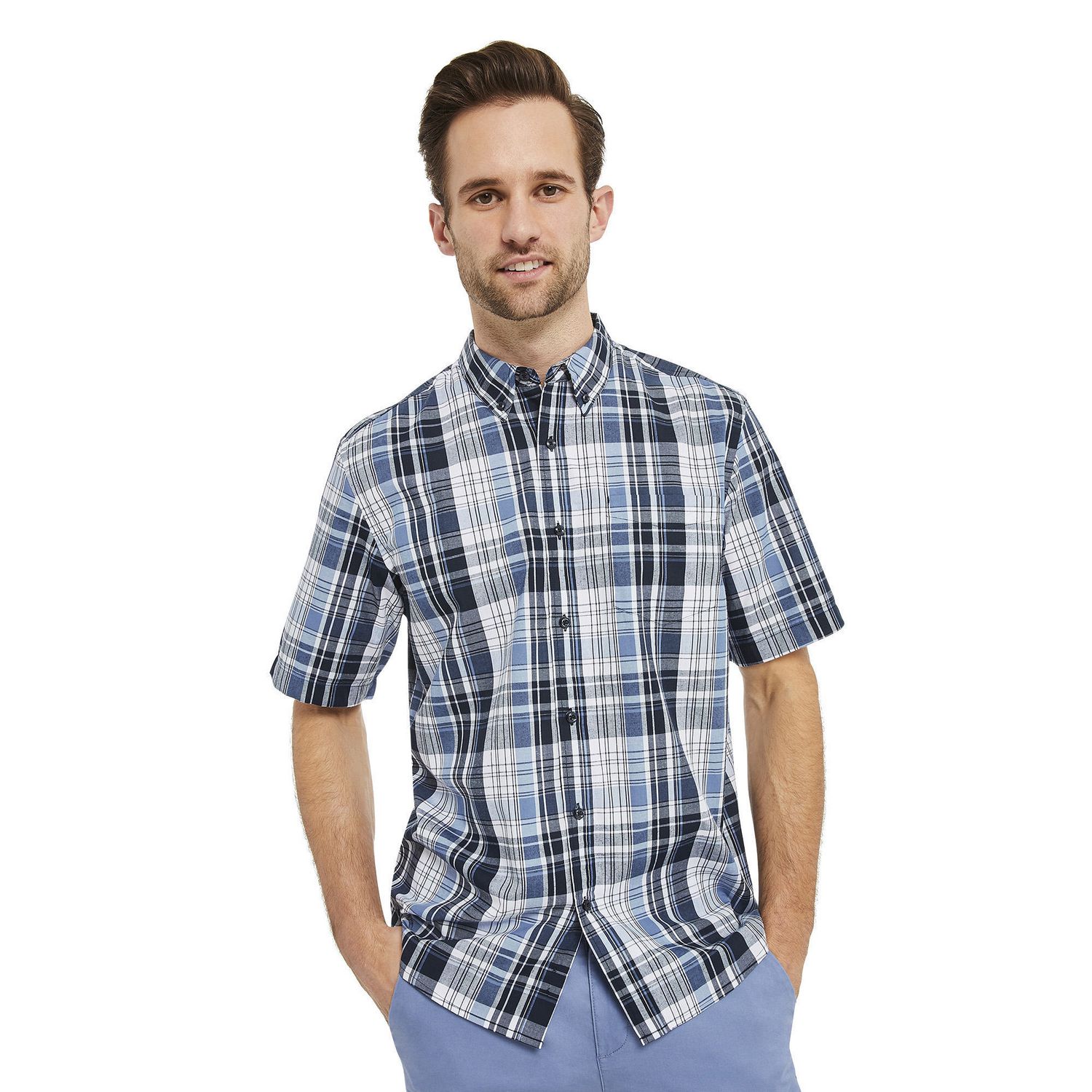 George Men's Short Sleeve Button Up | Walmart Canada