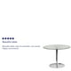 Table ronde en verre de 31,5 pouces avec base en chrome de 29 pouces de hauteur – image 4 sur 9