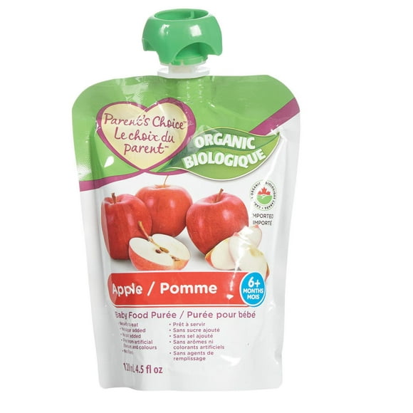 Purée biologique pour bébés Le choix du parent à saveur de pomme