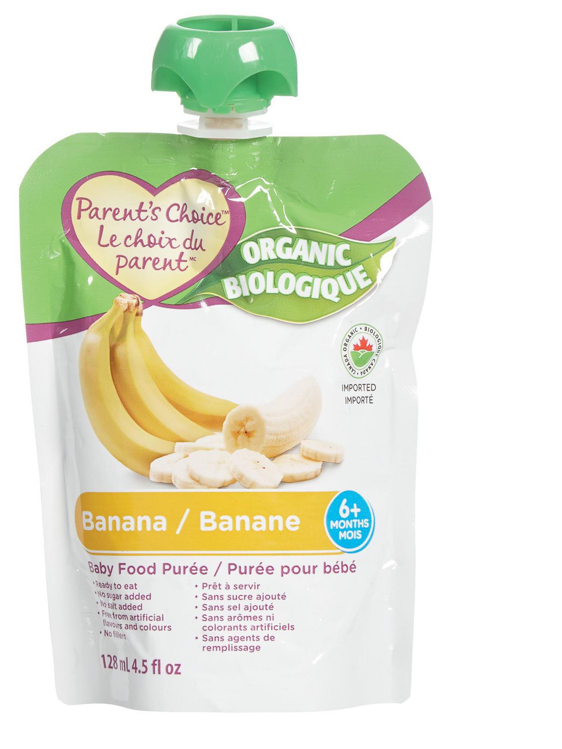Puree Biologique Pour Bebes Le Choix Du Parent A Saveur De Banane Walmart Canada